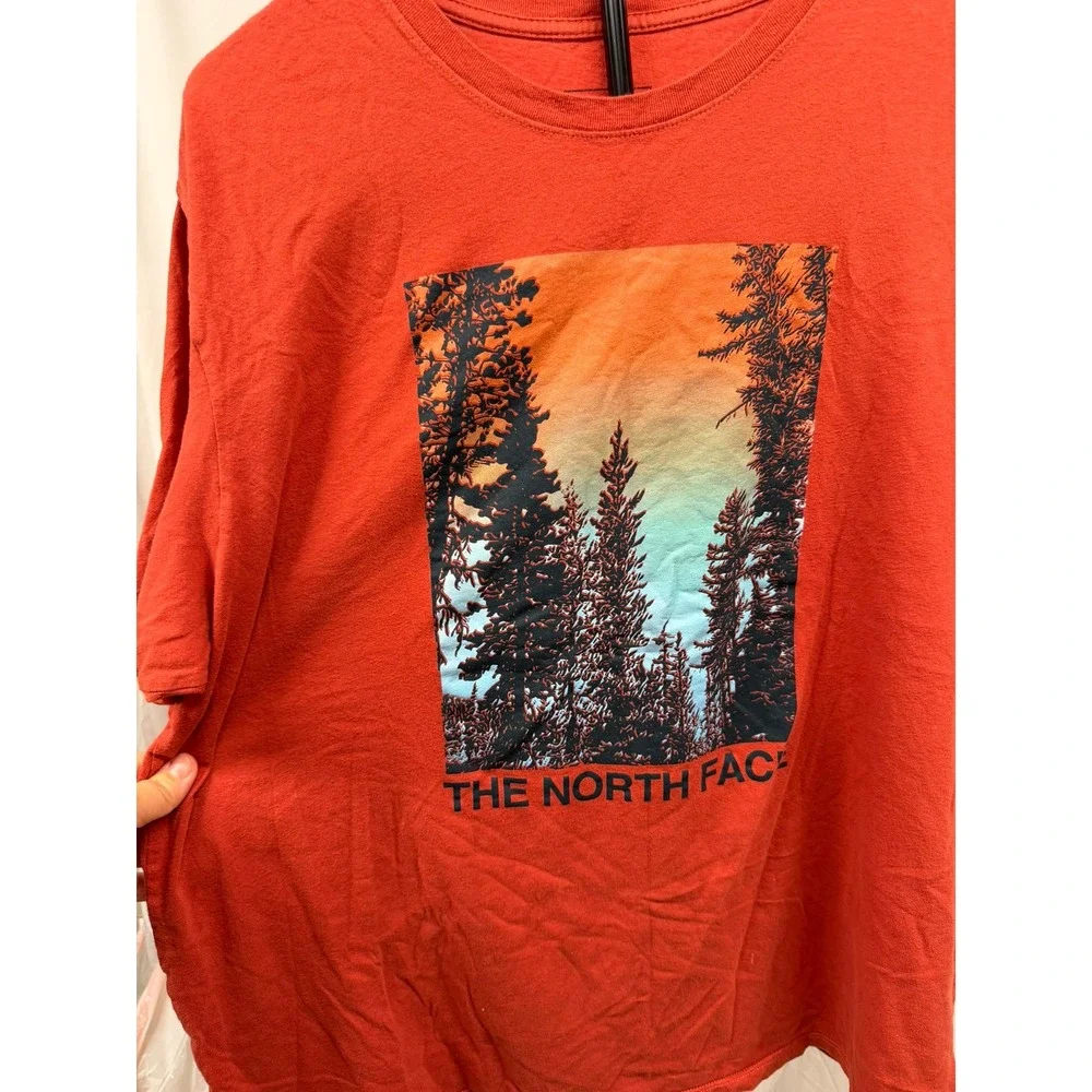 The North Face Mens XXL Short Sleeve Novelty Graphic Tee in Tandori Spice Red